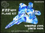 Kit Máy Bay F22 MPP Dẻo Sơn Xanh Dương Sải 63cm (Không Gồm Đồ Điện)