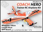 Kit Máy Bay Trainer COACH HERO Dẻo Sơn Sải 100cm (Không Gồm Đồ Điện)
