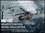Máy Bay Trực Thăng C186 PRO Scale BO105 4CH 6 Axis Gyroscope 2.4G RC Helicopter RTF