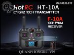 Tay Điều Khiển HOTRC HT-10A 10CH 2.4G RC Transmitter Cho Máy Bay, Xe Và Tàu + Rx F-10A