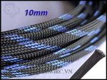 Dây Lưới Bọc Nguồn Đen-Xanh 10mm (1 Mét)
