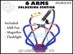 Bạch Tuộc Có Quạt, Đèn Pin Và Kính Lúp - Six Arm Soldering Station With Fan, Magnifier And Flashlight