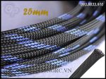Dây Lưới Bọc Nguồn Đen-Xanh 25mm (1 Mét)