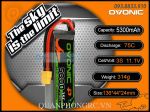 Ovonic 5300mAh 3S 75C 11.1V LiPo Battery XT60 Plug
