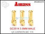 Amass GC3514 3.5mm Male Golden Connector - Jack Chuối Motor 3.5mm (3 Cái)