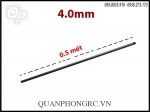 Carbon fiber Ống 4mm OD x 2mm ID  (1/2 mét)