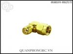 SMA Plug To SMA Jack 90° Antenna Connector - Đầu Chuyển Anten 90° Đầu Lớn Kim -> Nhỏ Lổ (1 Cái)