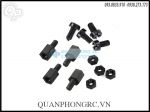 M3 Nylon Threaded Spacer+ Nuts+ Screw Black - Bộ óc nhựa gắn PDB đen
