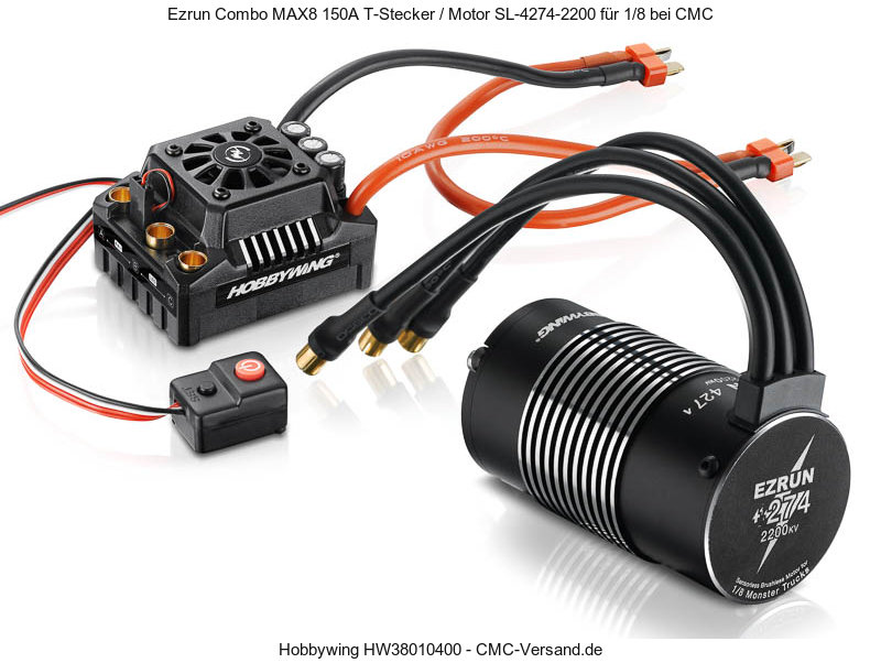 Hobbywing EzRun Combo MAX8 V3 150A Motor 4274 2200KV (38010400)