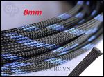Dây Lưới Bọc Nguồn Đen-Xanh 8mm (1 Mét)