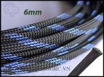 Dây Lưới Bọc Nguồn Đen-Xanh 6mm (1 Mét)