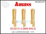 Amass GC4013 4.0mm Male Golden Connector - Jack Chuối Motor 4mm (3 Cái)