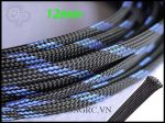 Dây Lưới Bọc Nguồn Đen-Xanh 12mm (1 Mét)