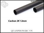 Ống Cacbon 3K - Carbon 3K Tube 12mm OD x 10mm ID (1 Mét)