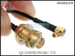 Dây Chuyển Jack MMCX 90 Độ Sang SMA Đầu Kim - Angle MMCX To RP-SMA Jack Cable