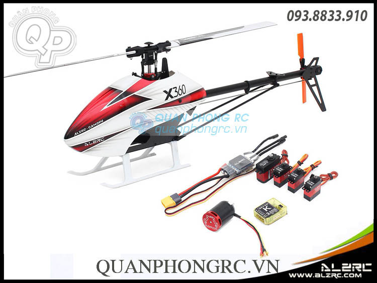 Máy Bay Trực Thăng ALZRC Devil X360 FBL 6CH 3D Flying RC