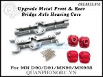 Bộ Vỏ Cầu Kim Loại Nâng Cấp Metal Front & Rear Bridge Axle Housing Case For MN Trucks