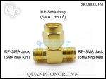1 RPSMA Plug To 2 RPSMA Jack T Antenna Connector - Đầu Chuyển Anten Chữ T 1 Đầu Lớn Lổ -> 2 Nhỏ Kim (1 Cái)