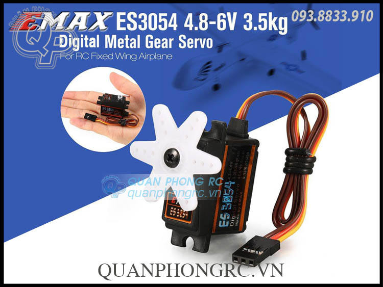 Emax ES3054 17g 3.5kg 0.13sec 23T Metal Gear Digital Servo For RC Airp