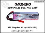 GNB 450mAh 2S 80C 7.6V LiHV Battery JST Plug (For WLtoys XK A160)