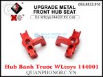 Bộ Hub Bánh Trước Upgrade Metal Front Hub Seat For WLtoys 144001 RC Car - Đỏ (2 Cái)