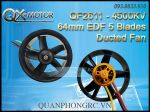 QX-MOTOR Ducted Fan 64mm EDF 5 Blades QF2611 4500KV Brushless Motor 3S