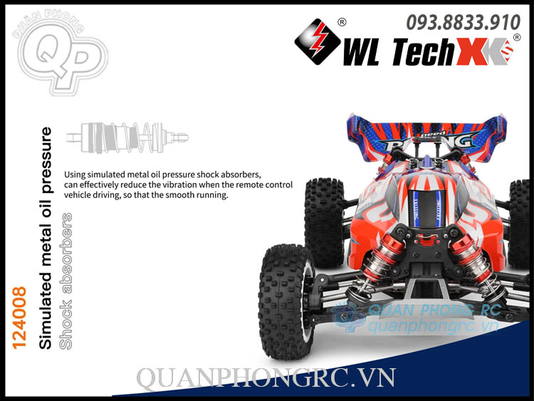 【ジャンク新品】WLtoys 124008 3S 2000mAh ⑨ 1/12 Fast RC Cars WLtoys 124008 2000mah 4x4 3s Brushless RC