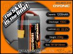 Ovonic 1200mAh 6S 150C 22.2V LiPo Battery XT60 Plug