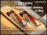 BETAFPV LAVA 450mAh 1S 75C 3.8V LiHV Battery BT2.0 Plug (1 Pc)