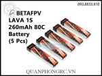 BETAFPV LAVA 260mAh 1S 80C 3.8V LiHV Battery BT2.0 Plug (5 Pcs)