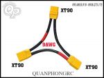 Jack nối tiếp pin XT90 nối tiếp tăng Volt dây 9awg