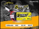 Tattu R-Line 1300mAh 6S 95C 22.2V LiPo Battery XT60