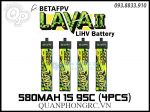 BETAFPV LAVA II 580mAh 1S 95C 3.8V LiHV Battery BT2.0 Plug (4 Pcs)