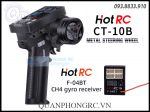 Tay Điều Khiển HOTRC CT-10B 10CH 2.4G RC vô lăng kim loại  + Rx F-04BT