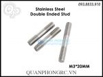 Stainless Steel Double Ended Stud - Bu Lông Thép 2 Đầu Ren M3 x 20mm (1 Cái)