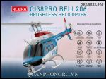 Máy Bay Trực Thăng C138PRO Bell 206 6CH 2.4G RC Brushless Helicopter RTF