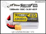 Tattu R-Line V5 1300mAh 4S 150C 14.8V LiPo Battery XT60