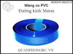 Màng co pin PVC xanh Φ22mm Ép dẹph 36mm (mét)