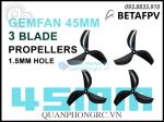 2 Cặp Cánh 3 Lá GEMFAN 45MM 3-Blade PC Propellers 1.5mm Hole (4 Cái)