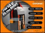 Ovonic FPV 850mAh 4S 150C 14.8V LiPo Battery XT30 Plug