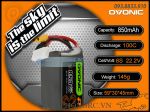 Ovonic 850mAh 6S 100C 22.2V LiPo Battery XT30 / XT60 Plug