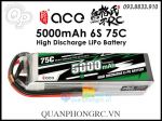 Gens Ace 5000mAh 6S 75C 22.2V LiPo Battery Jack XT90 Plug