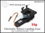 Càng Đáp Lái Mũi Điện Retract 25g Electronic Retract Landing Gear With Steering Arm (1 Cái)